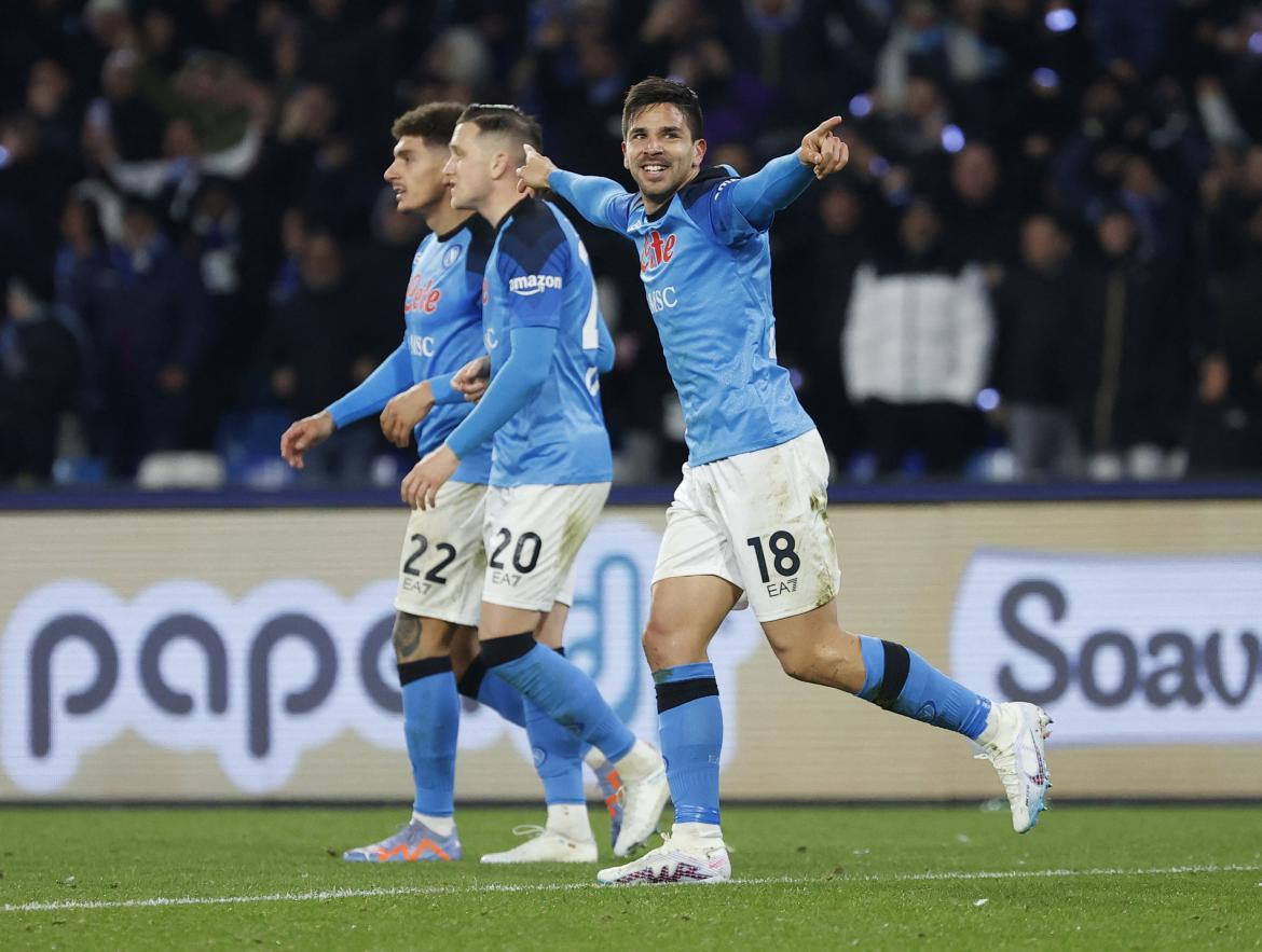 Giovanni Simeone; Napoli vs. Roma. Foto: Reuters.