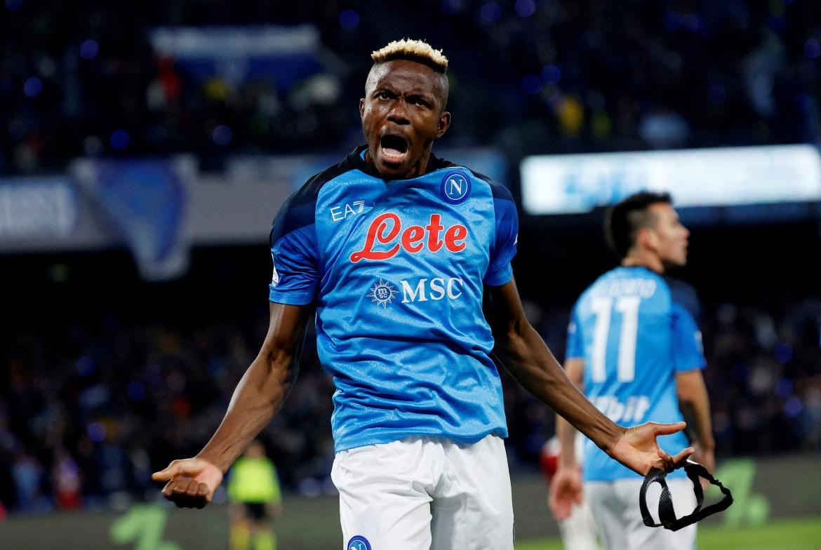 Victor Osimhen, el máximo goleador de la Serie A. Foto: Reuters.