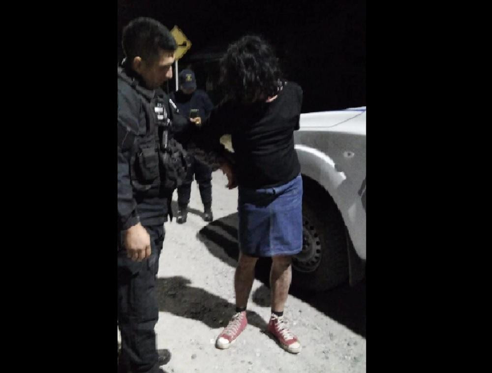 Detención de Facundo Jones Huala. Foto: Policía de Río Negro.	