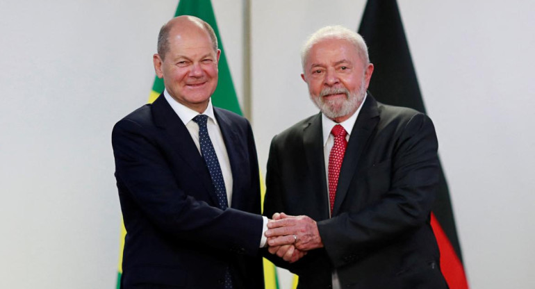 Lula da Silva y Olaf Scholz. Foto: NA.