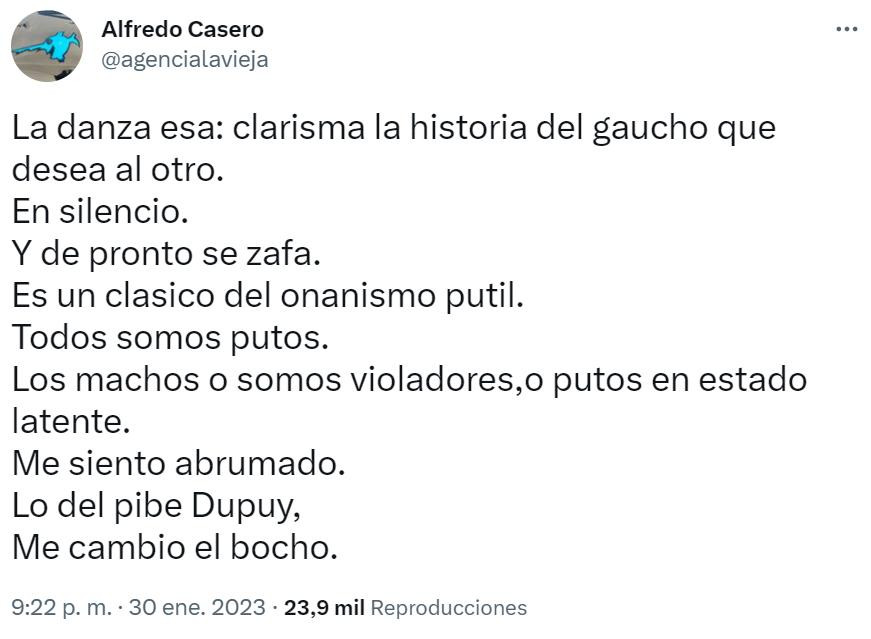 Los polémicos comentarios de Alfredo Casero. Foto: Twitter.