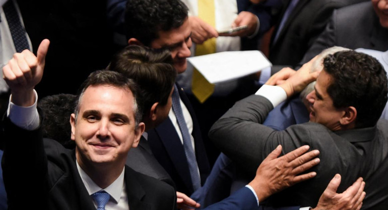 Elección de presidentes del Senado en Brasil. Foto: REUTERS.