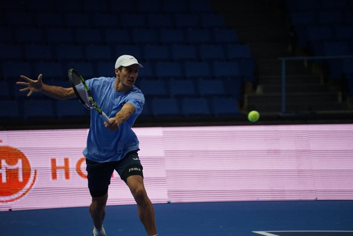 Facundo Bagnis; Copa Davis. Foto: Twitter @AATenis.