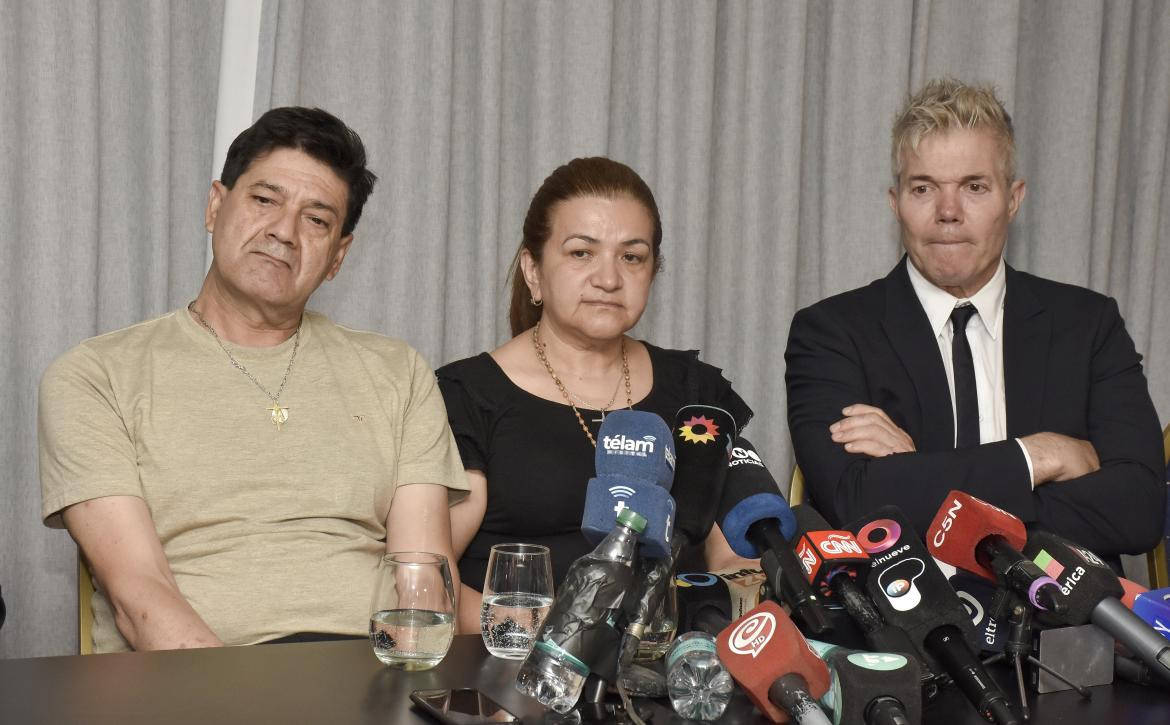 Conferencia de prensa de los padres de Fernando Báez Sosa. Foto: NA