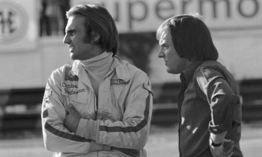 Carlos Reutemann y Bernie Ecclestone. Foto: NA.