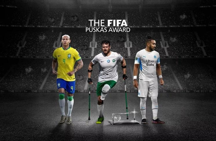 Finalistas al premio Puskas de la FIFA. Foto: FIFA.