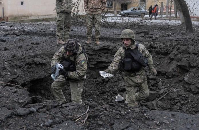 ataque con cohetes contra una zona residencial en Kramatorsk, región de Donetsk. Foto: EFE