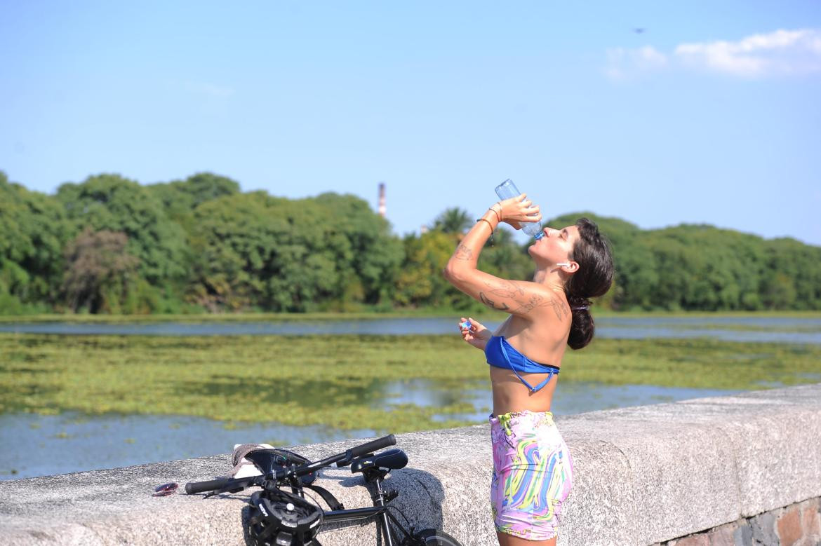 Ola de calor en Buenos Aires. Foto: Télam