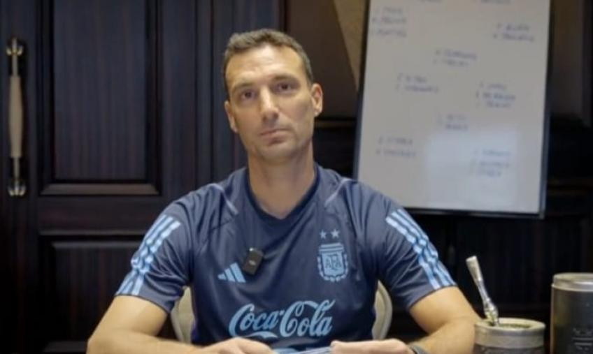 La intimidad de Lionel Scaloni antes del Mundial de Qatar. Foto: Captura de video.