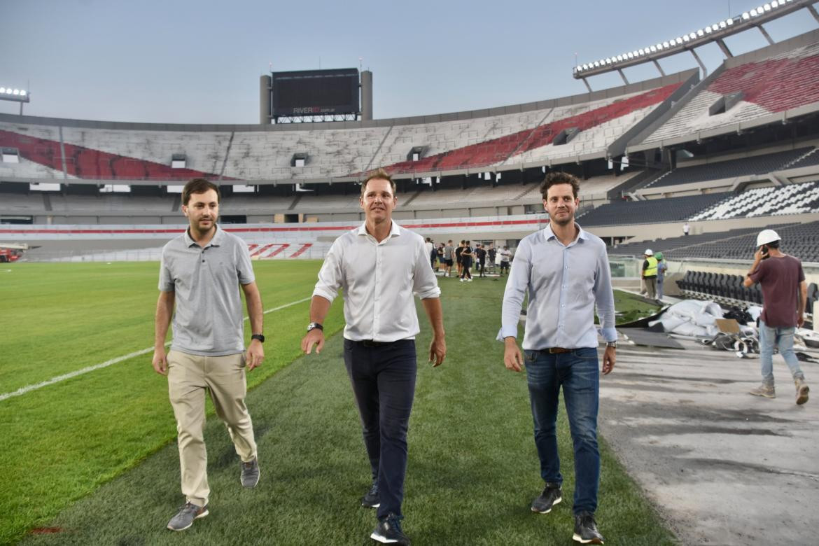 Jorge Brito en el estadio Monumental. Foto: @RiverPlate.