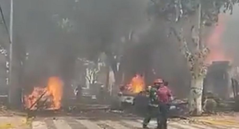 Explosión en Villa Devoto. Foto: captura video