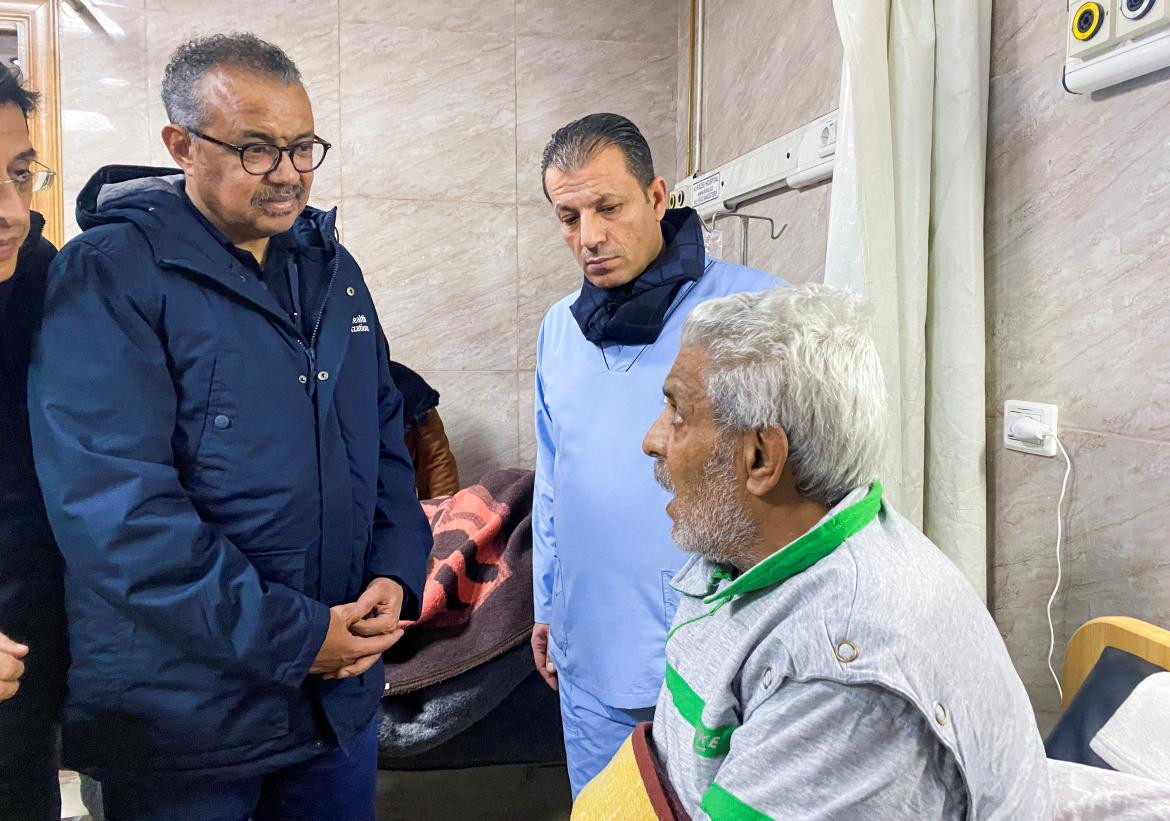 Dr. Tedros Adhanom Ghebreyesus, director de la Organización Mundial de la Salud (OMS) visita un hospital en Alepo, Siria. Foto: Reuters