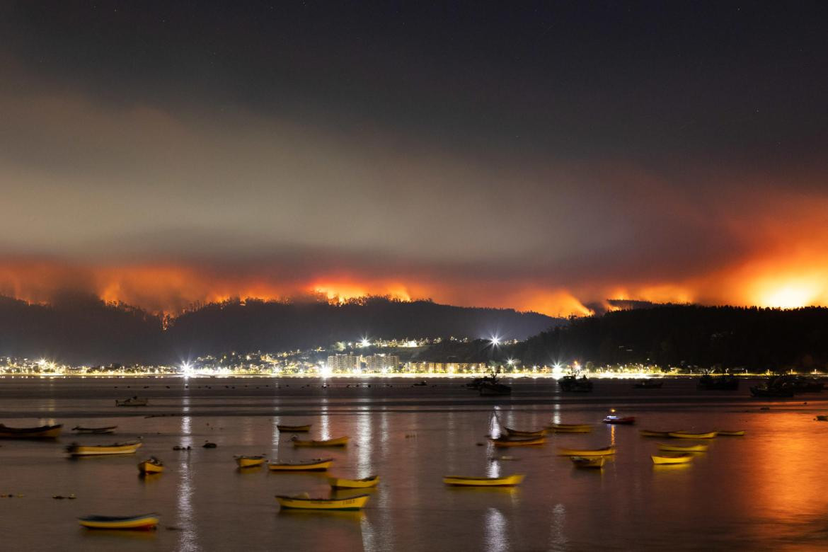 Incendios en Chile. Foto: EFE.