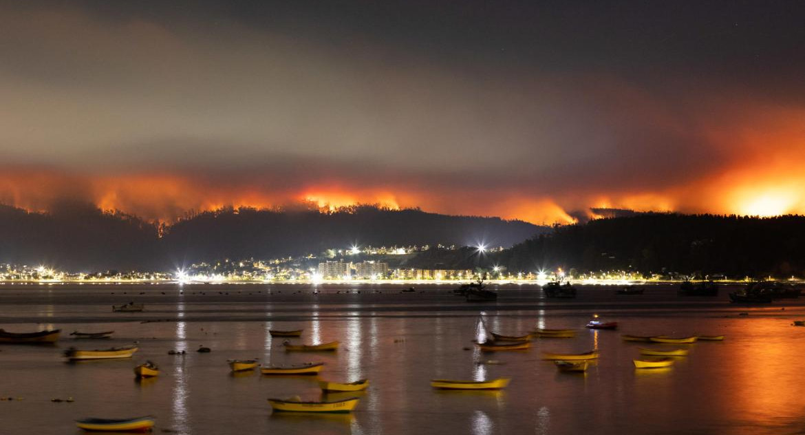 Incendios en Chile. Foto: EFE.