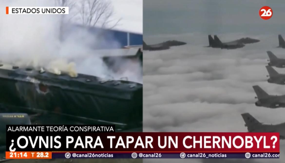 “¿Ovnis para tapar una catástrofe ambiental?”: la teoría que une al globo espía chino con el tren con químicos que descarriló en Ohio	