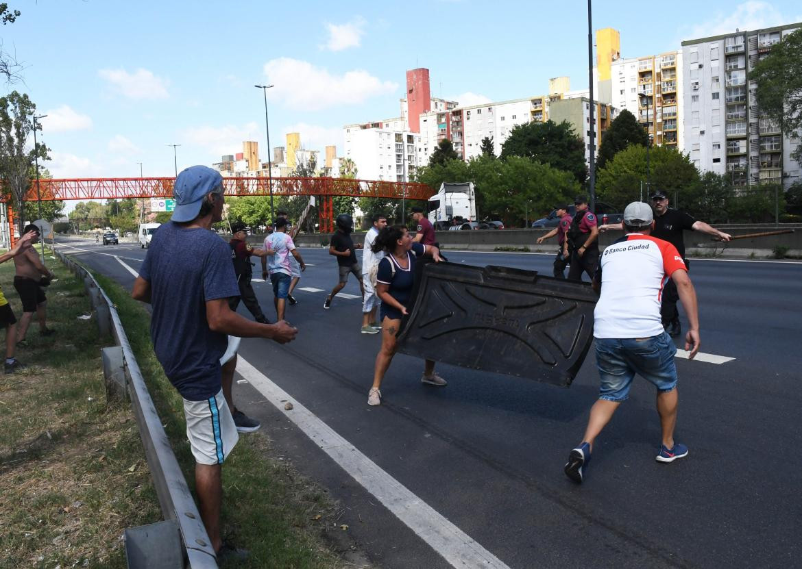 Incidentes en protesta, Télam