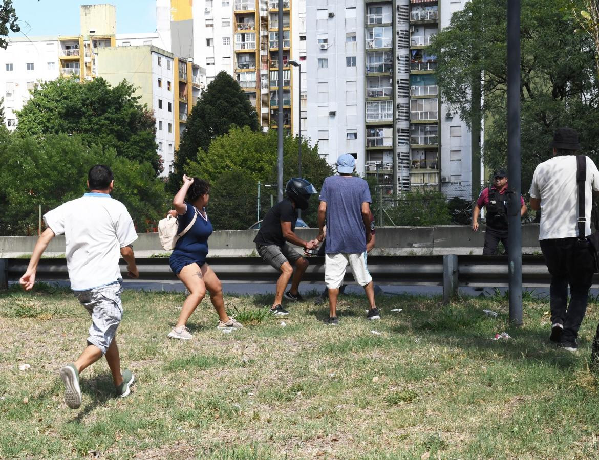 Incidentes en protesta, Télam	