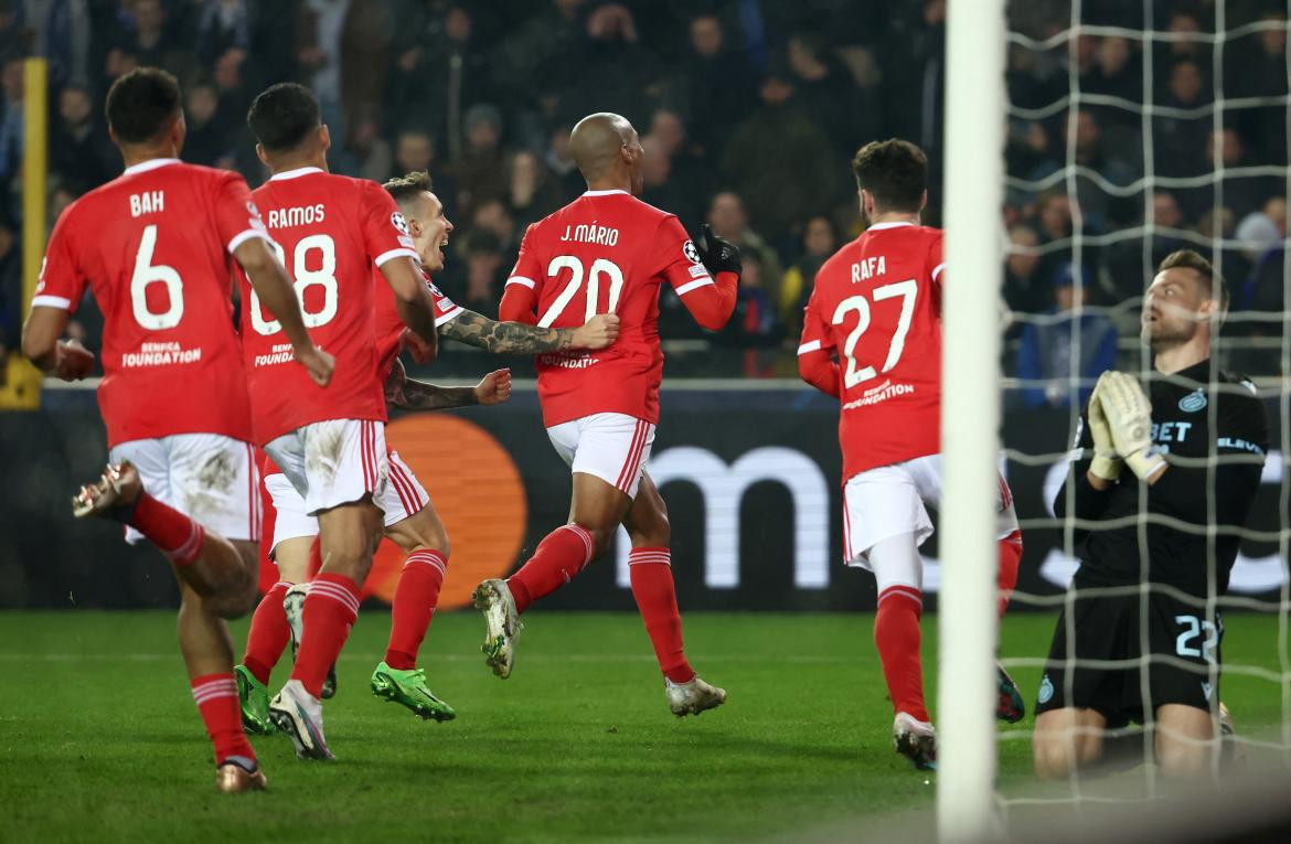 Champions League, Brujas vs. Benfica. Foto: REUTERS.