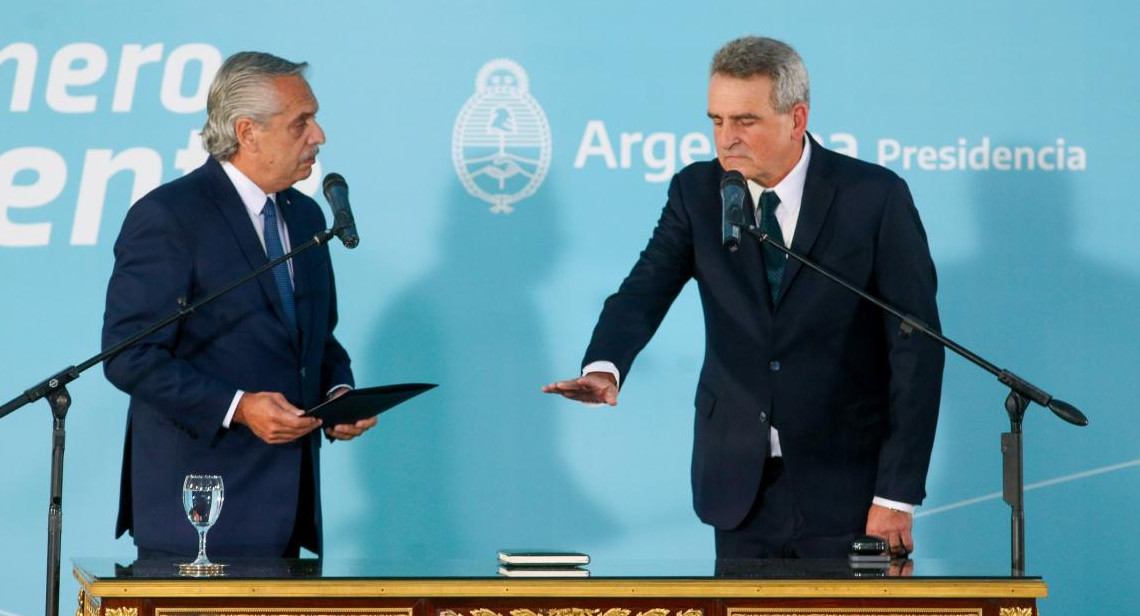 Agustín Rossi juró como jefe de Gabinete de Alberto Fernández. NA