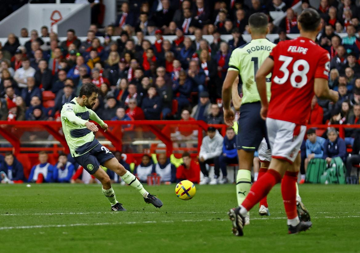 Bernardo Silva; Nottingham Forest-Manchester City. Foto: Reuters.