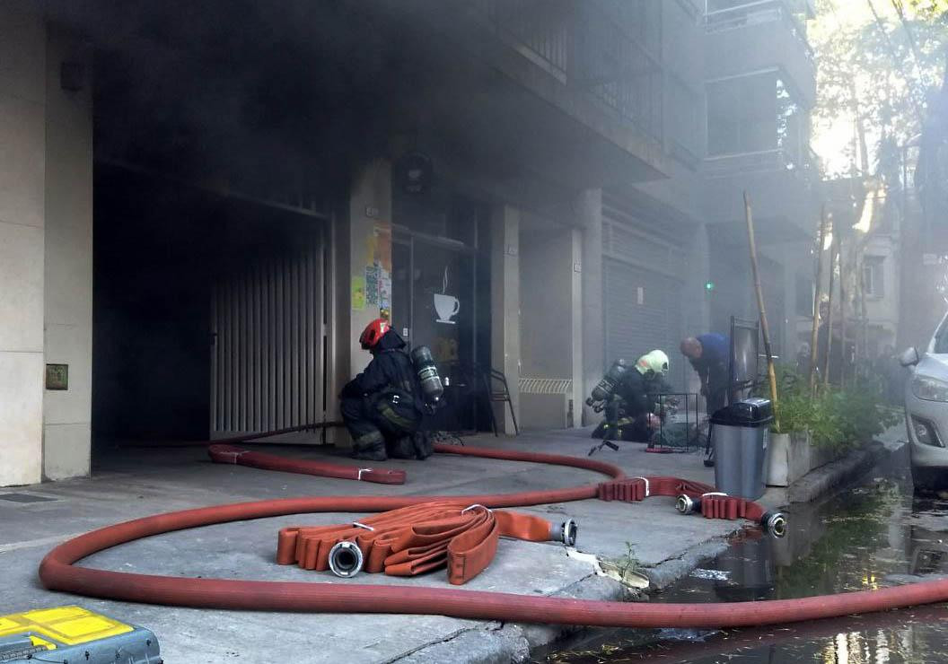 Incendio en edificio de Palermo 1. Foto: NA.