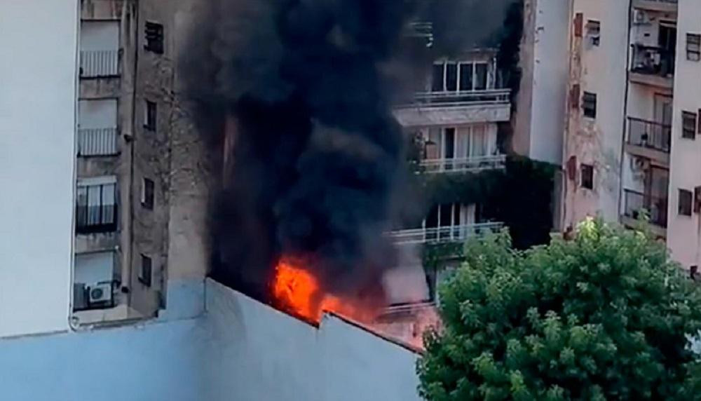 Incendio en Palermo, Télam