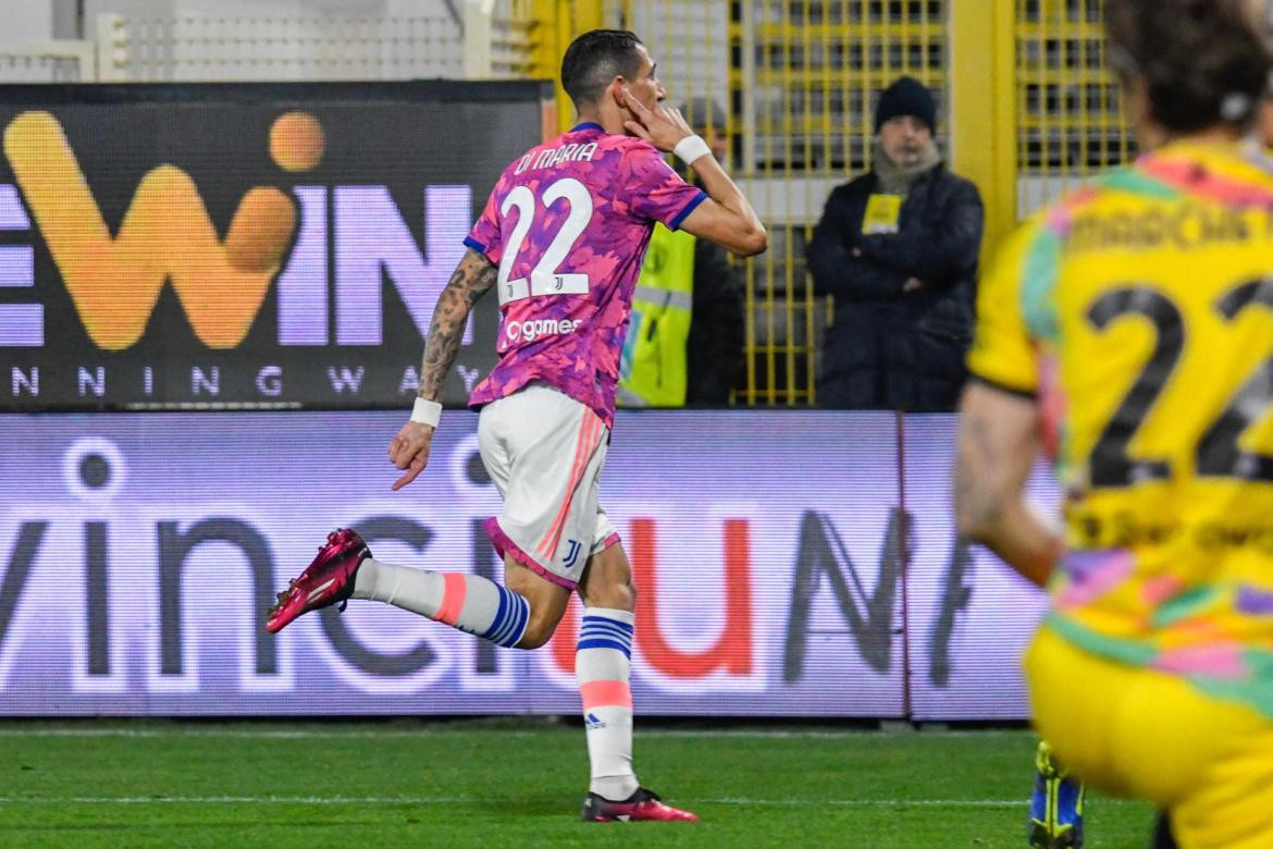 Ángel Di María; Spezia-Juventus. Foto: EFE.