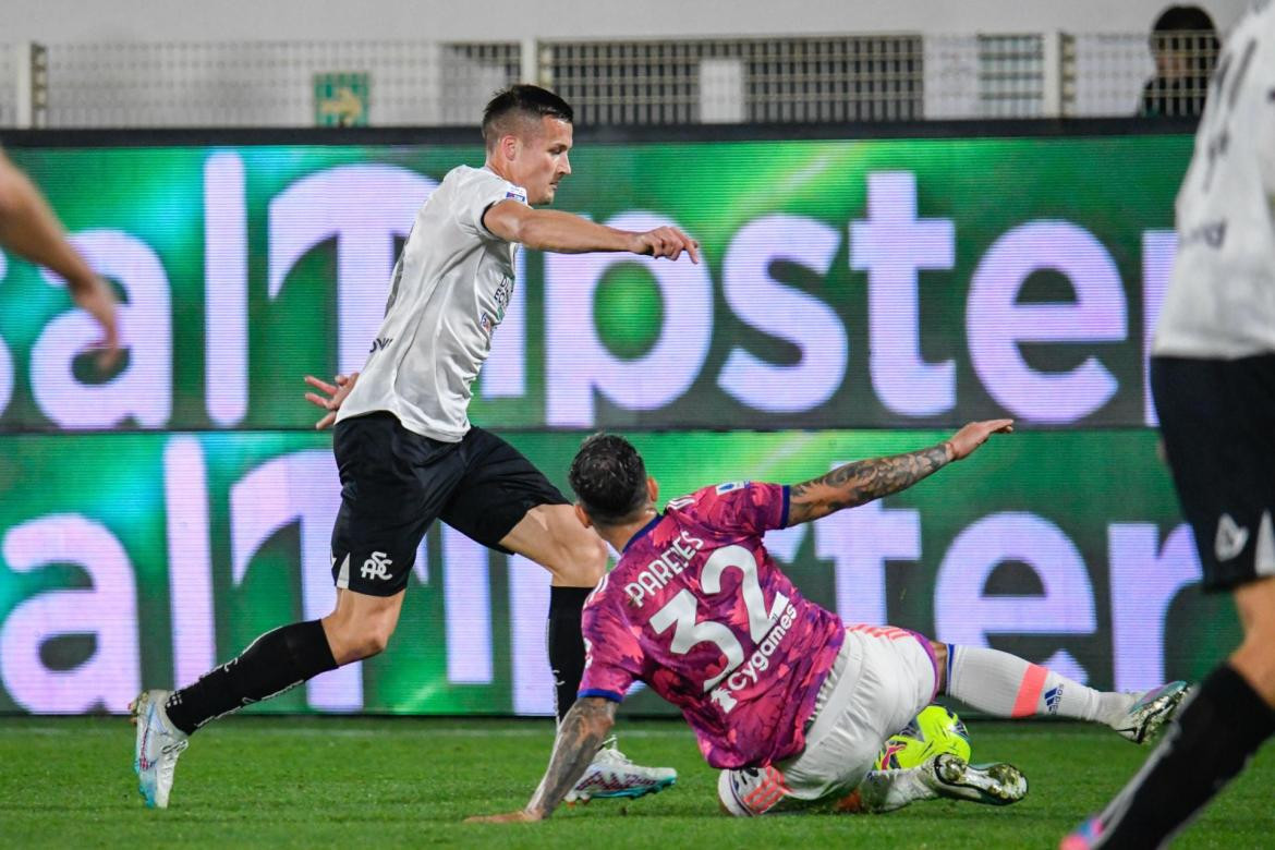 Leandro Paredes; Spezia-Juventus. Foto: EFE.