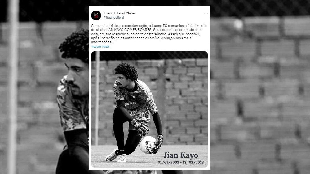 Jian Kayo Gomes Soares, arquero brasileño fallecido, NA	