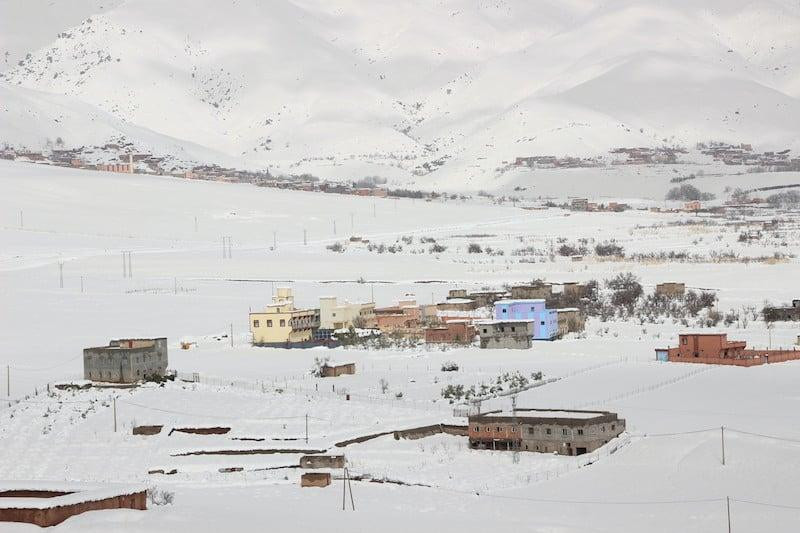 Zonas de gran altitud enfrentan el temporal. Foto: Hespress