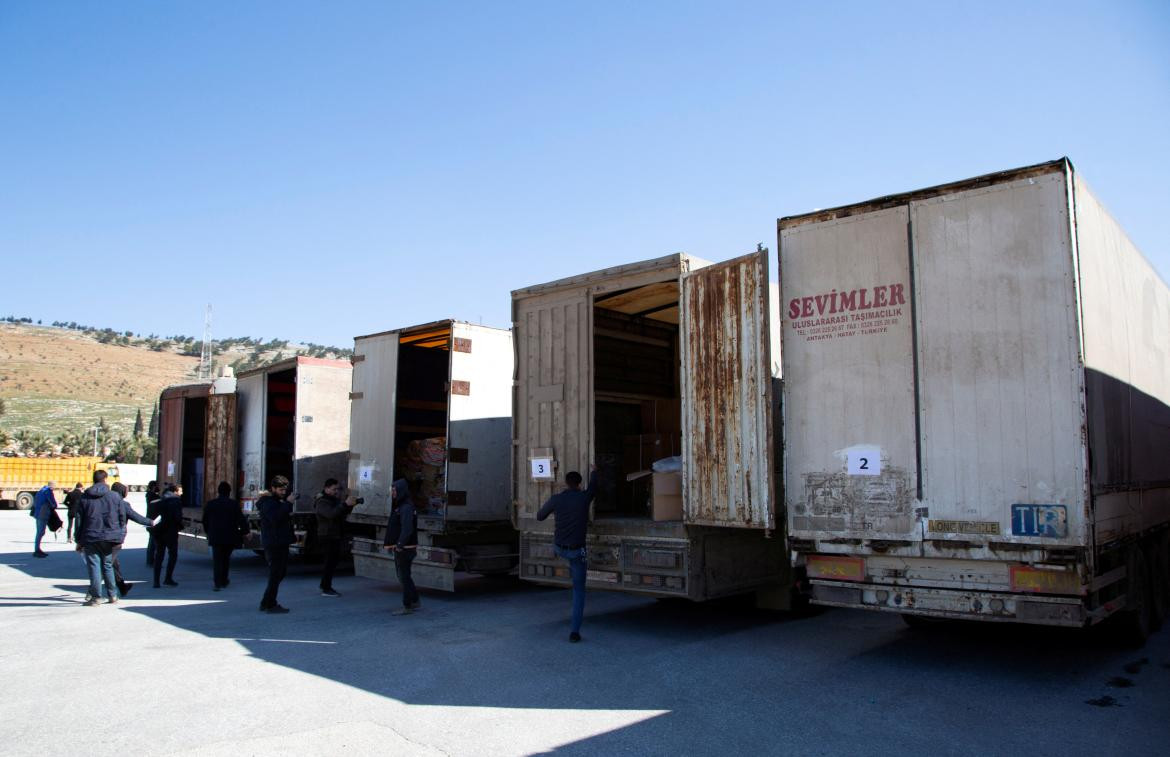 Convoy de la ONU para ayudar a Siria. Foto: Reuters.
