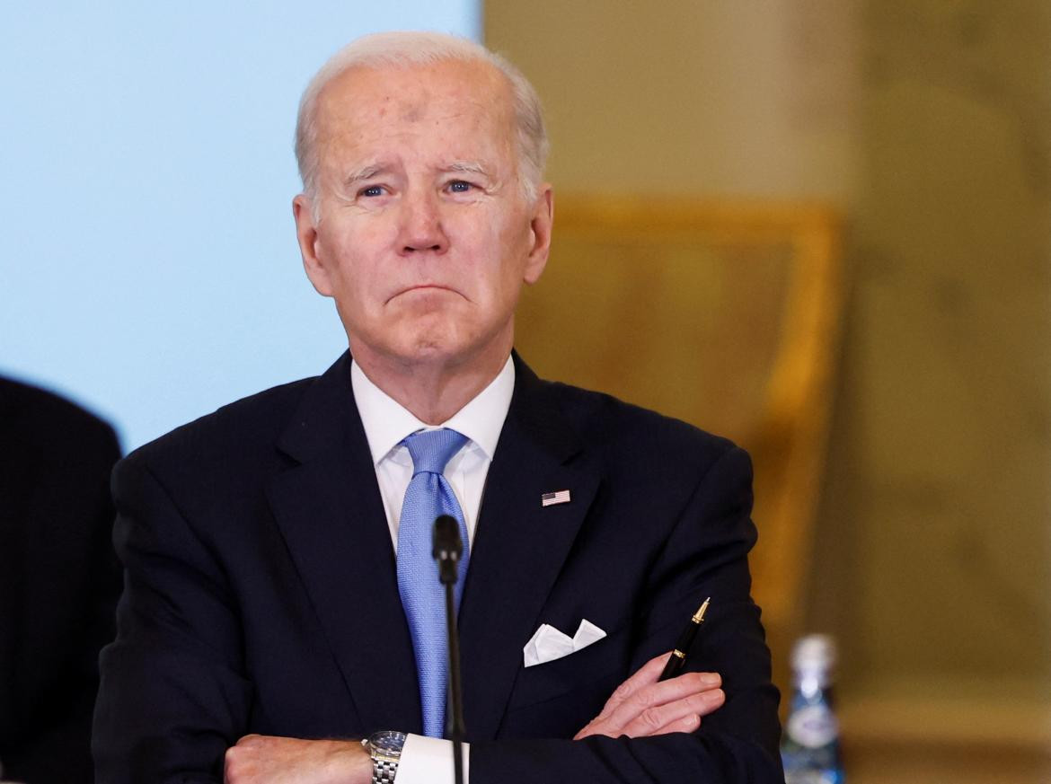 Biden en la reunión del B9. Foto: Reuters.