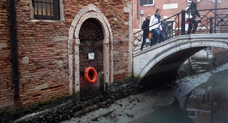 Venecia sufre la sequía de sus canales: de qué se trata el fenómeno. EFE