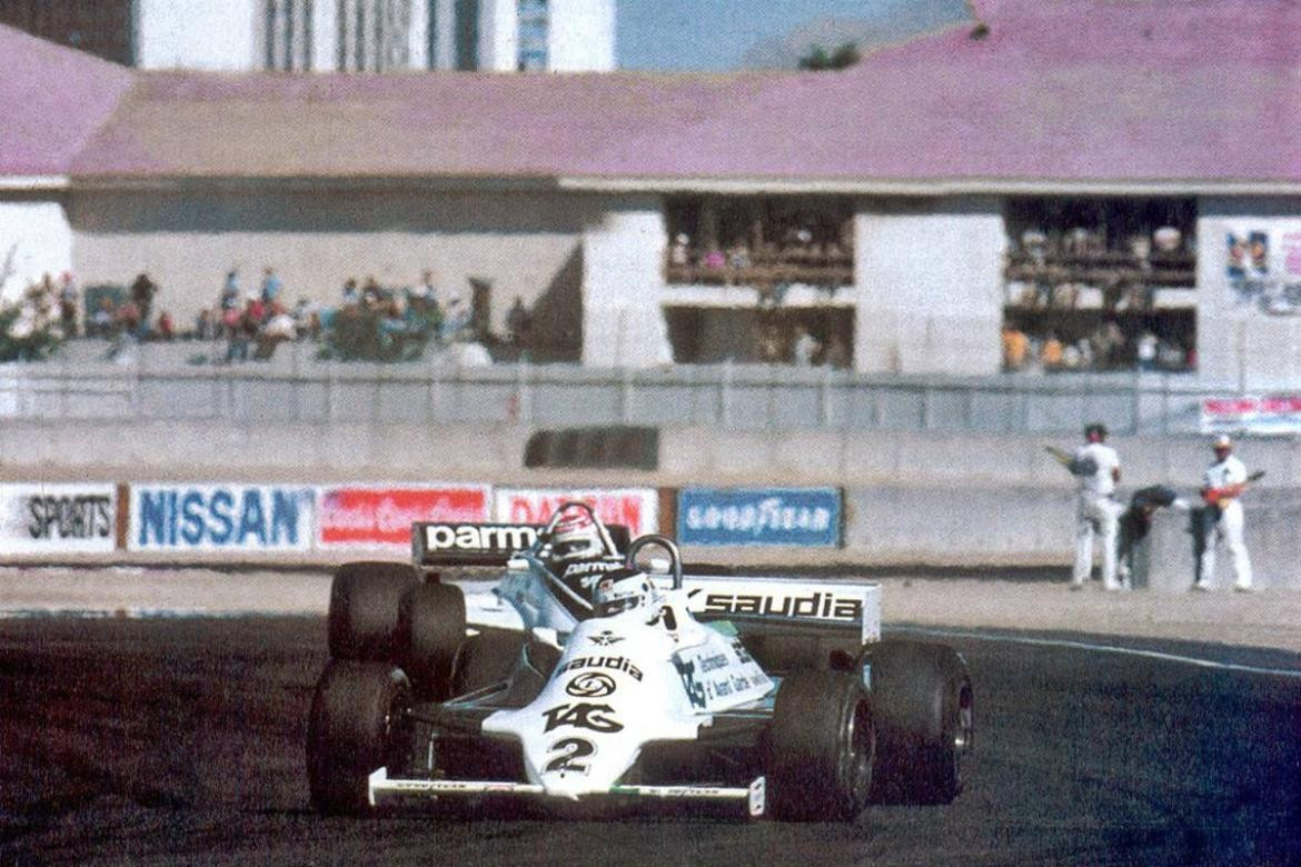 Reutemann y Piquet en carrera en 1981 en Las Vegas. Foto: archivo.