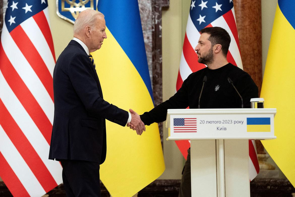 Joe Biden y Volodímir Zelenski. Foto: Reuters.