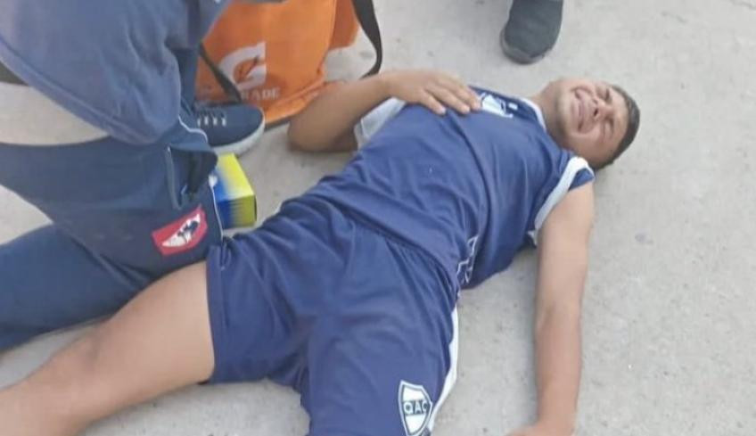 Agresión durante un robo a un jugador de Quilmes. Foto: NA.