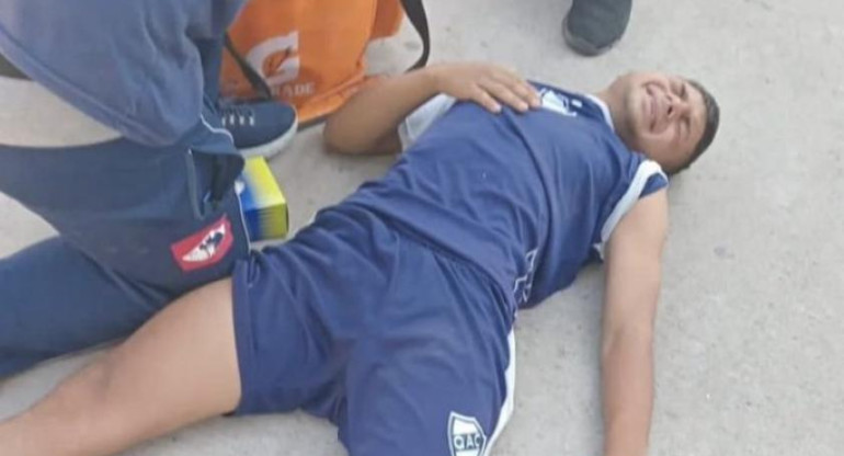 Agresión durante un robo a un jugador de Quilmes. Foto: NA.