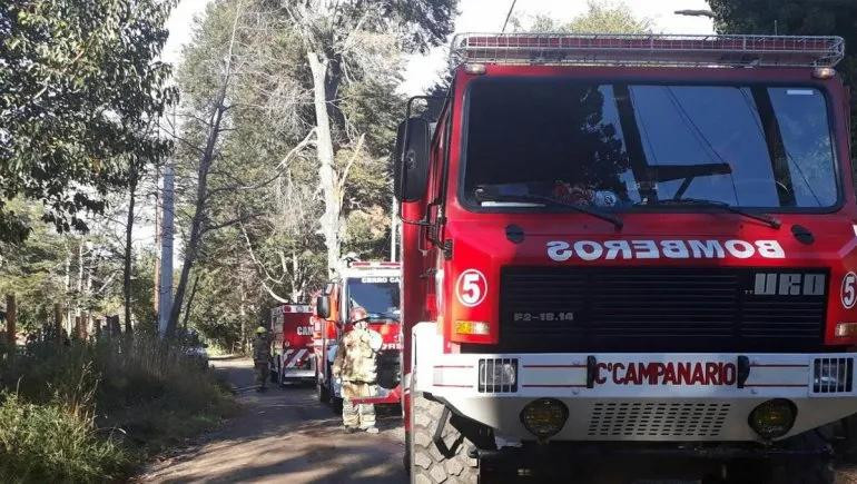 Operativo de bomberos de la zona. Foto: LMN Neuquén