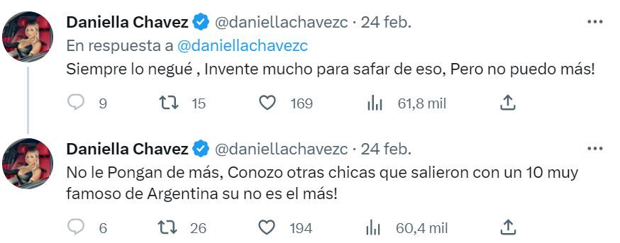 La confesión de Daniella. Foto: Twitter.