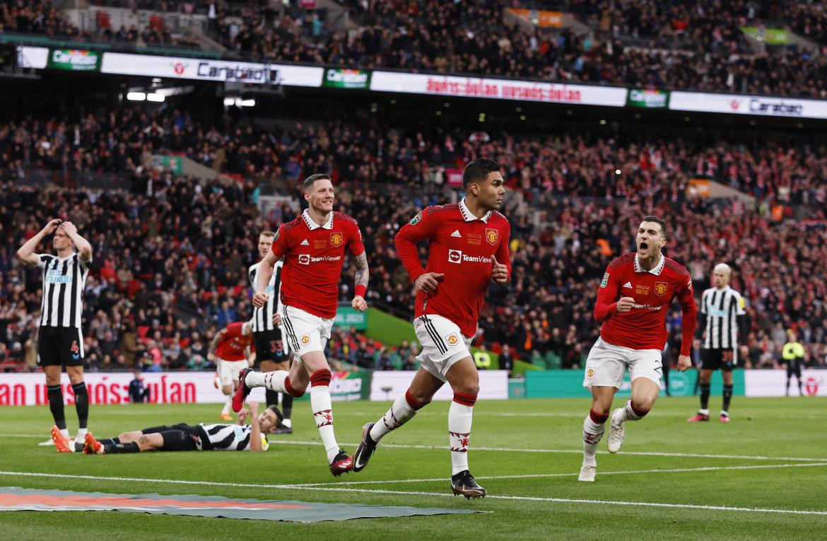 Casemiro; Manchester United-Newcastle United. Foto: Reuters.