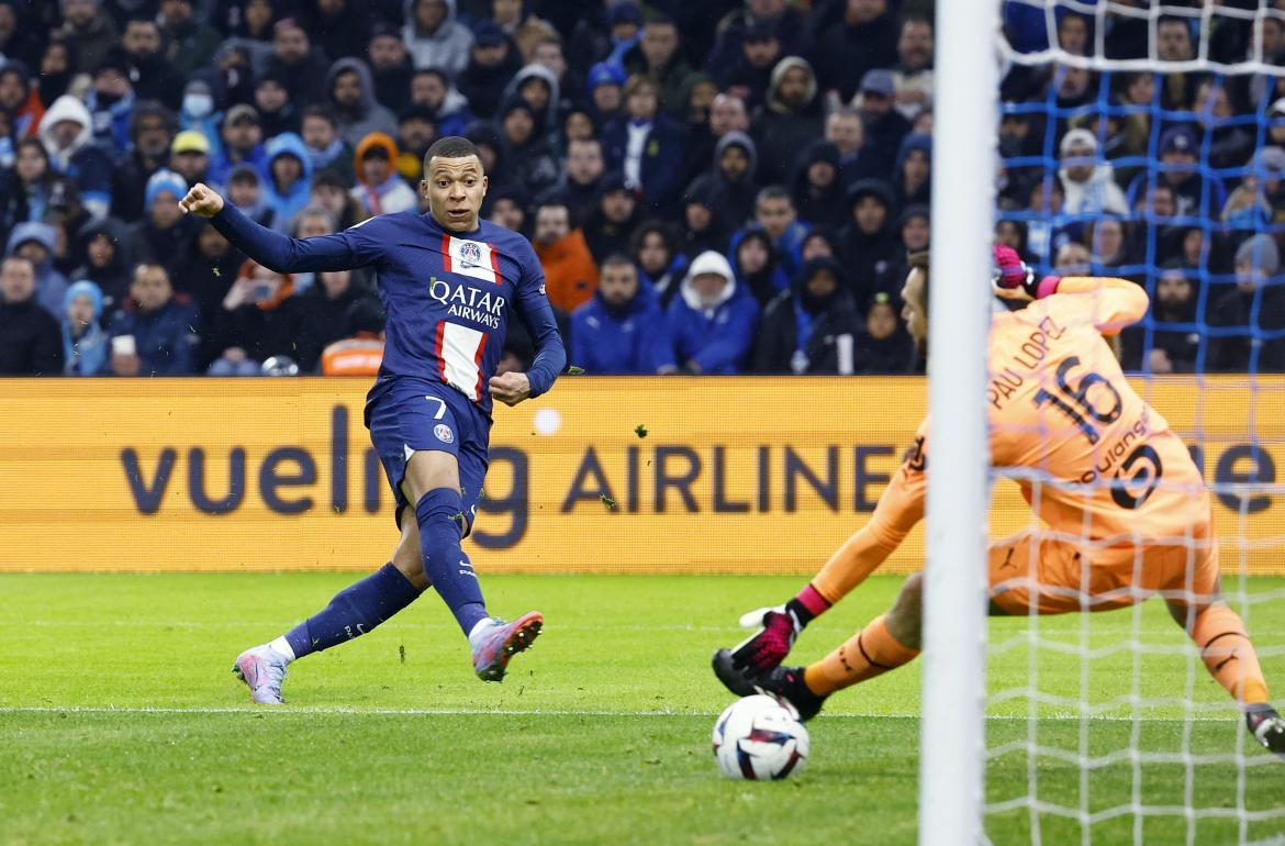 El gol histórico de Kylian Mbappé; Olympique de Marsella-PSG. Foto: Reuters.