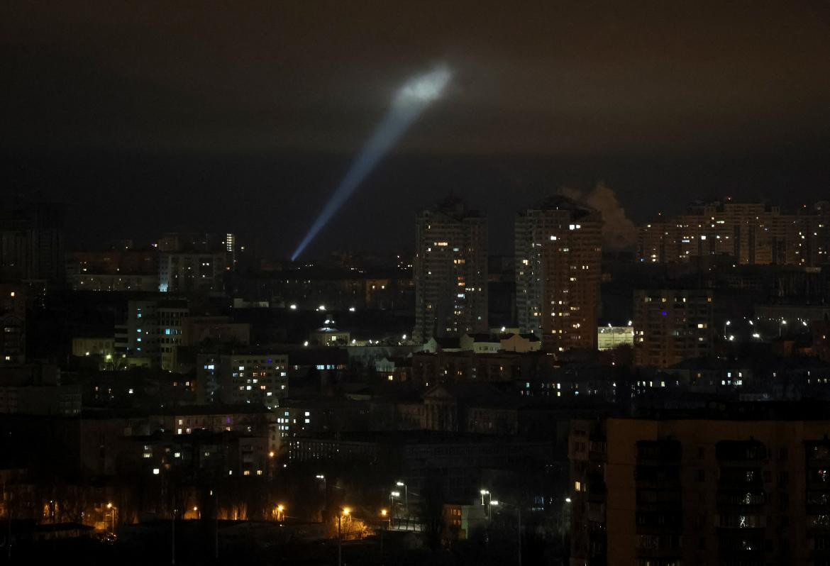 Drones rusos sobre Kiev. Foto Reuters.