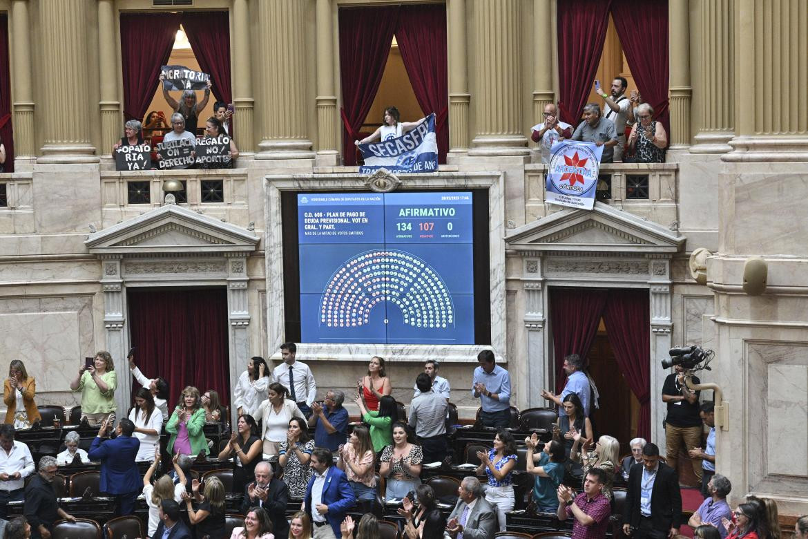 Sesión en Diputados. Foto: Télam