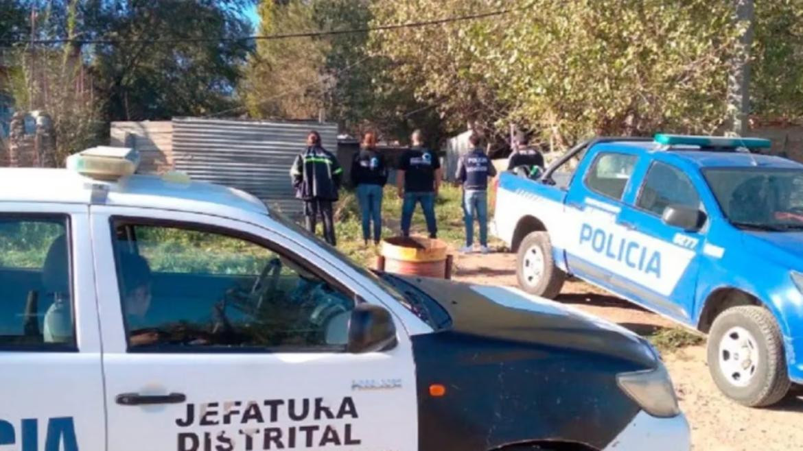 Momento de la detención de la mujer que mató a su novio. Foto: Policía bonaerense