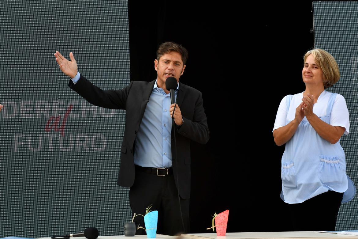 Axel Kicillof en el acto. Foto: Télam.