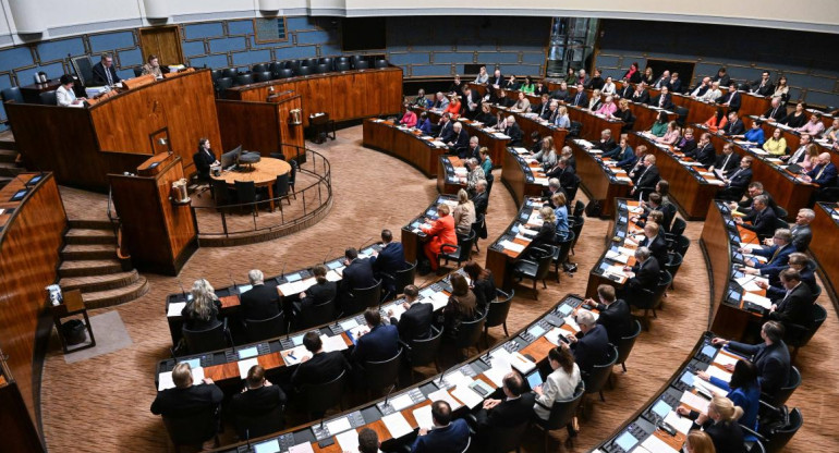Aprobación del Parlamento para el ingreso de Finlandia a la OTAN. Foto: EFE.
