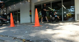 Ataque narco contra el supermercado de Antonela Roccuzzo en Rosario. Foto: Telam.
