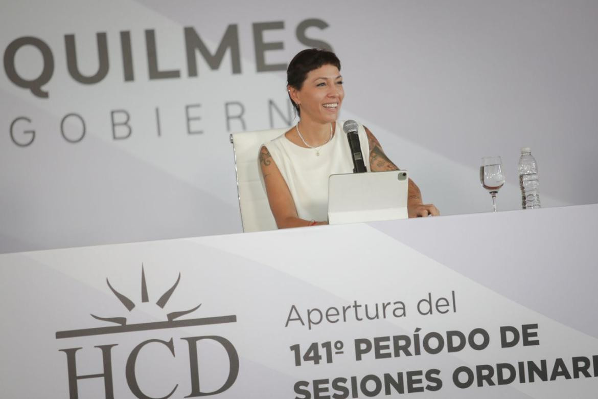 Mayra Mendoza en la apertura de sesiones de Quilmes_Prensa Mayra Mendoza