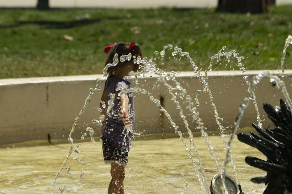 Ola de calor en Buenos Aires. Foto: Télam