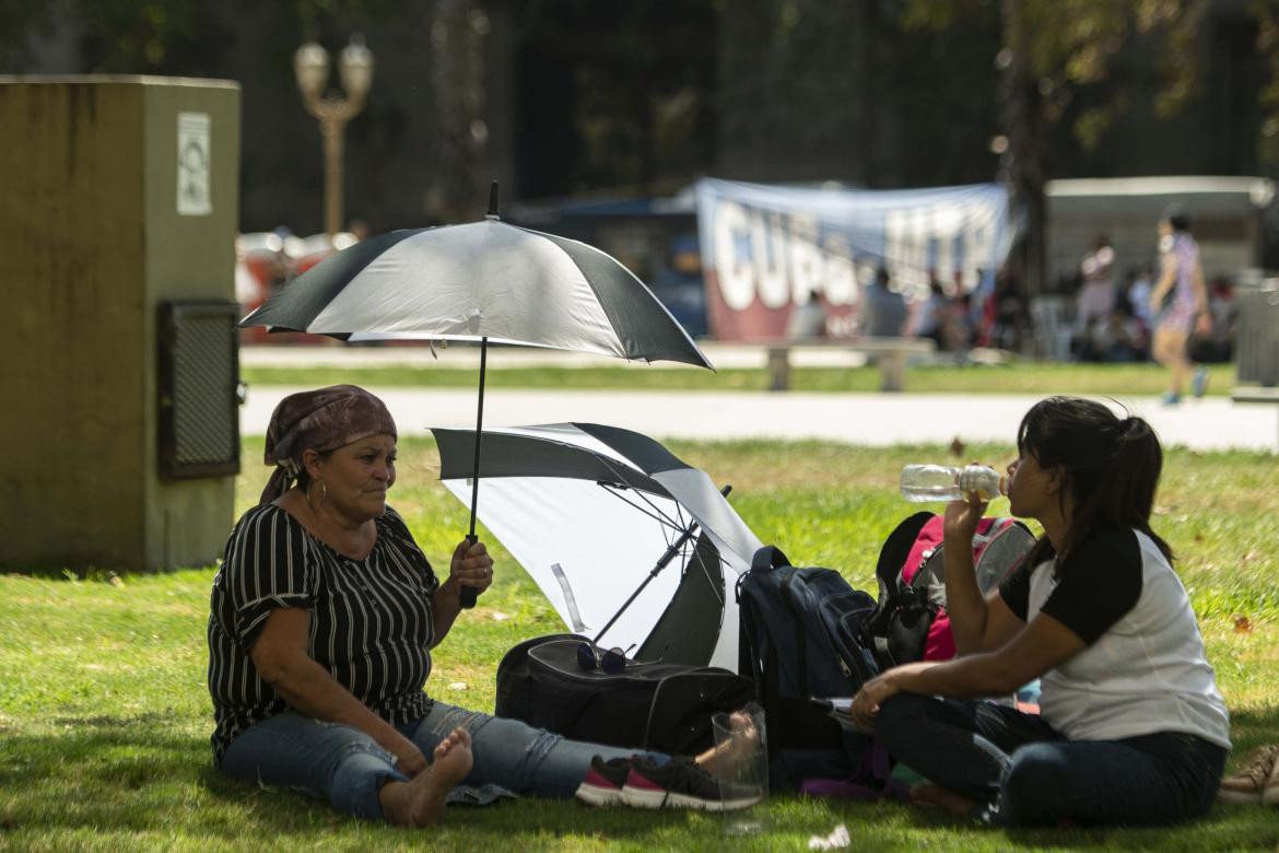 Ola de calor en Buenos Aires. Foto: Télam